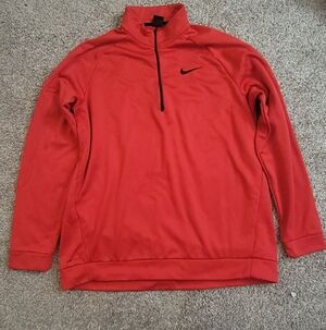 Nike Red Pullover Sweatshirt Dri-Fit